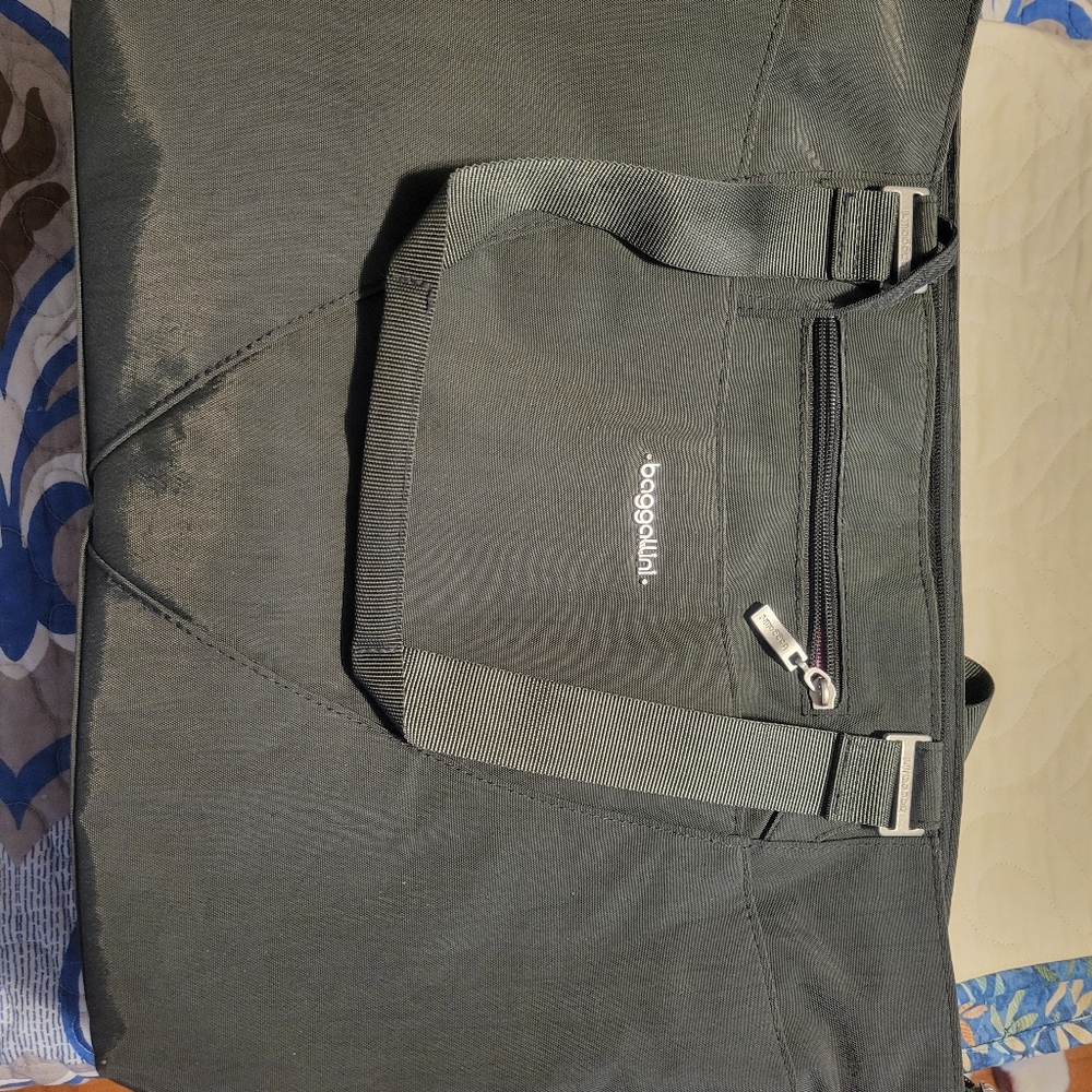 Baggallini Avenue tote satchel work computer bag travel gray pink